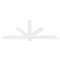 Ekena Millwork Kennewick Architectural Grade PVC Gable Bracket, 108"W x 36"H x 4"D x 6"F, 8/12 Pitch GBP108X36X0406KEN00 - alternate 3